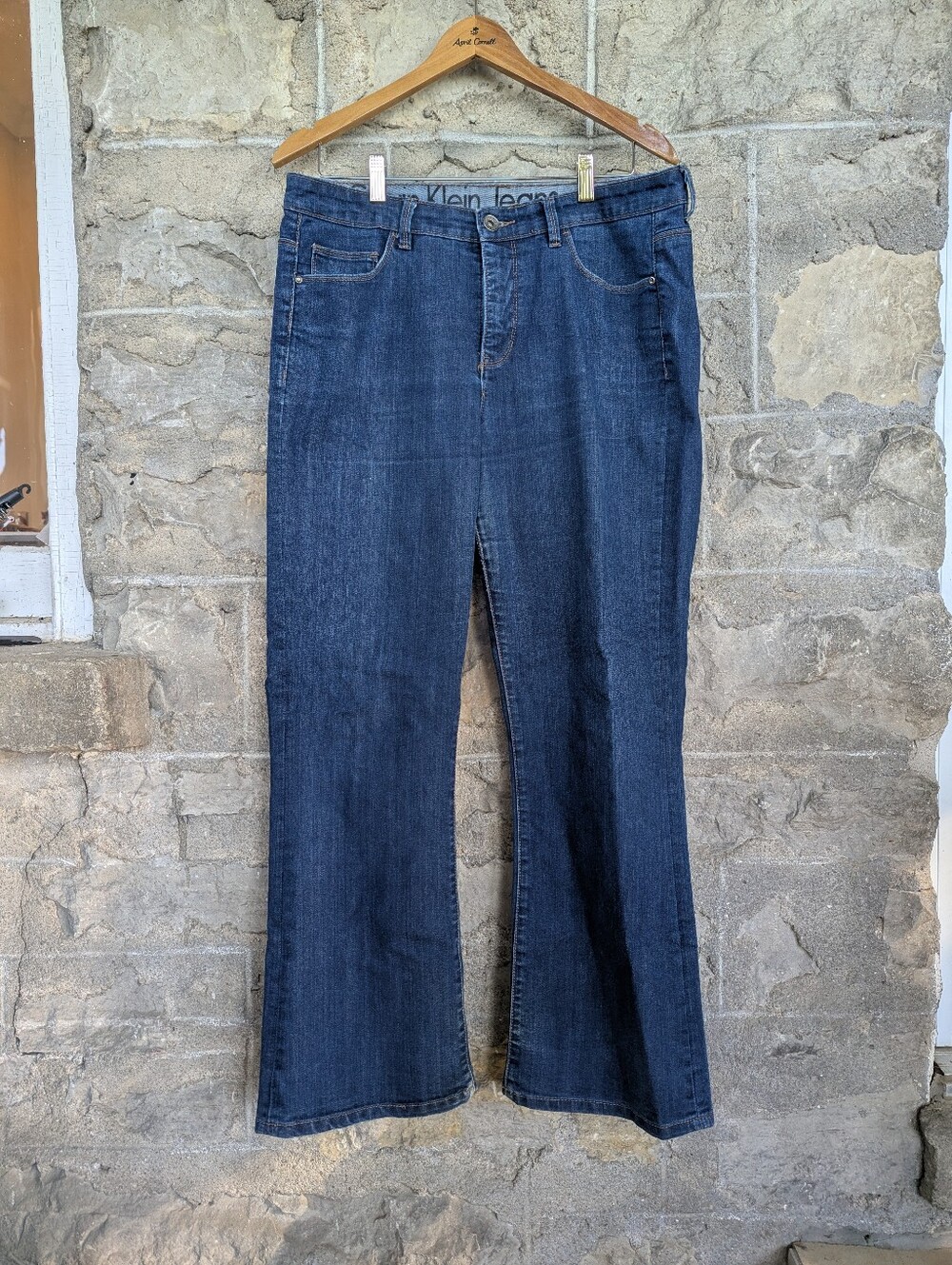 Calvin Klein Bootcut Women's 16 Dark Wash Blue Denim Jeans